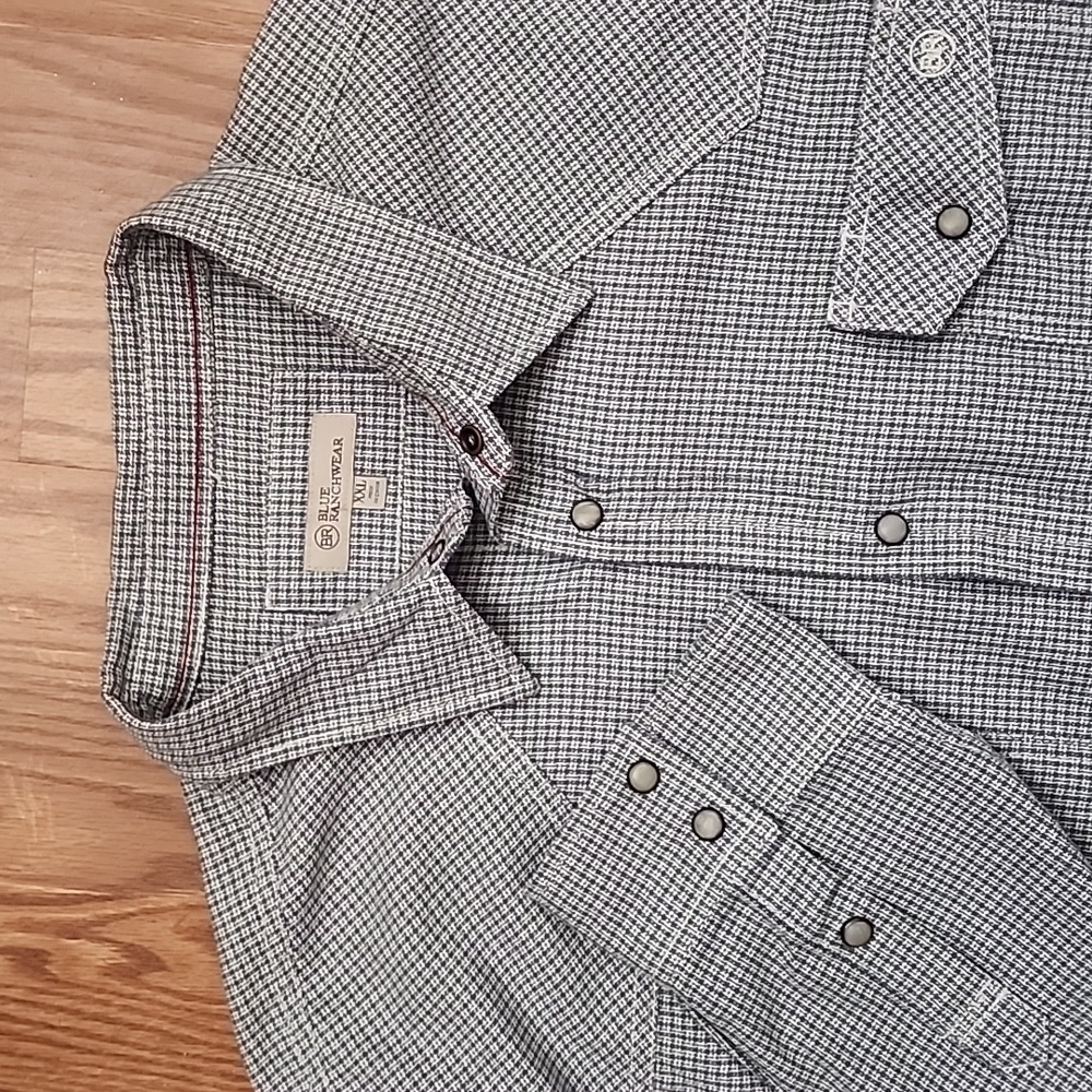 Blue Ranchwear snap up shirt xxl beautiful western style shirt‎